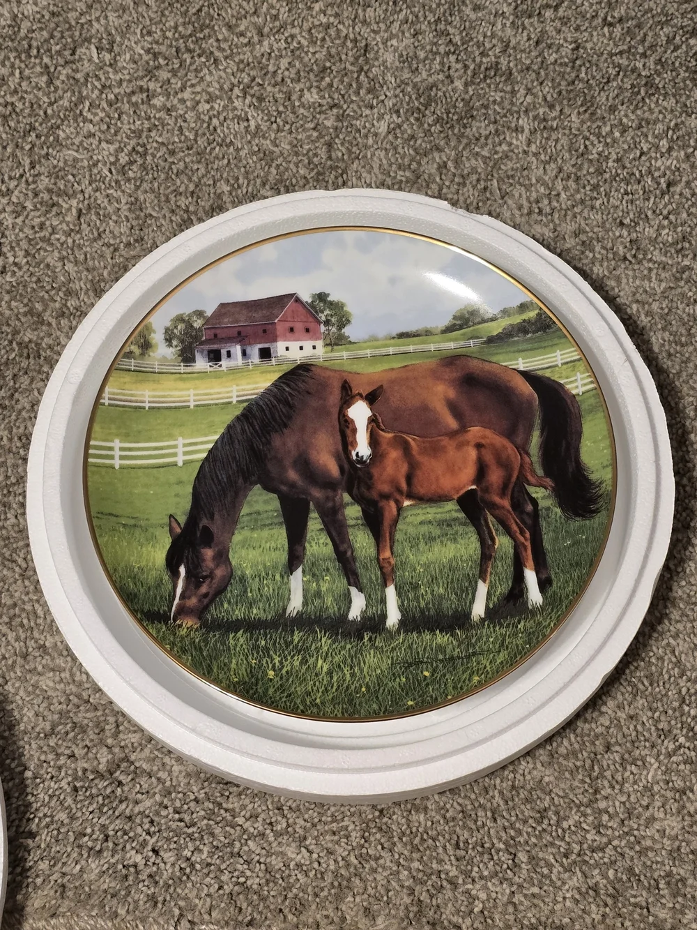 Morning On The Farm Collector's Decorative Horse Plate